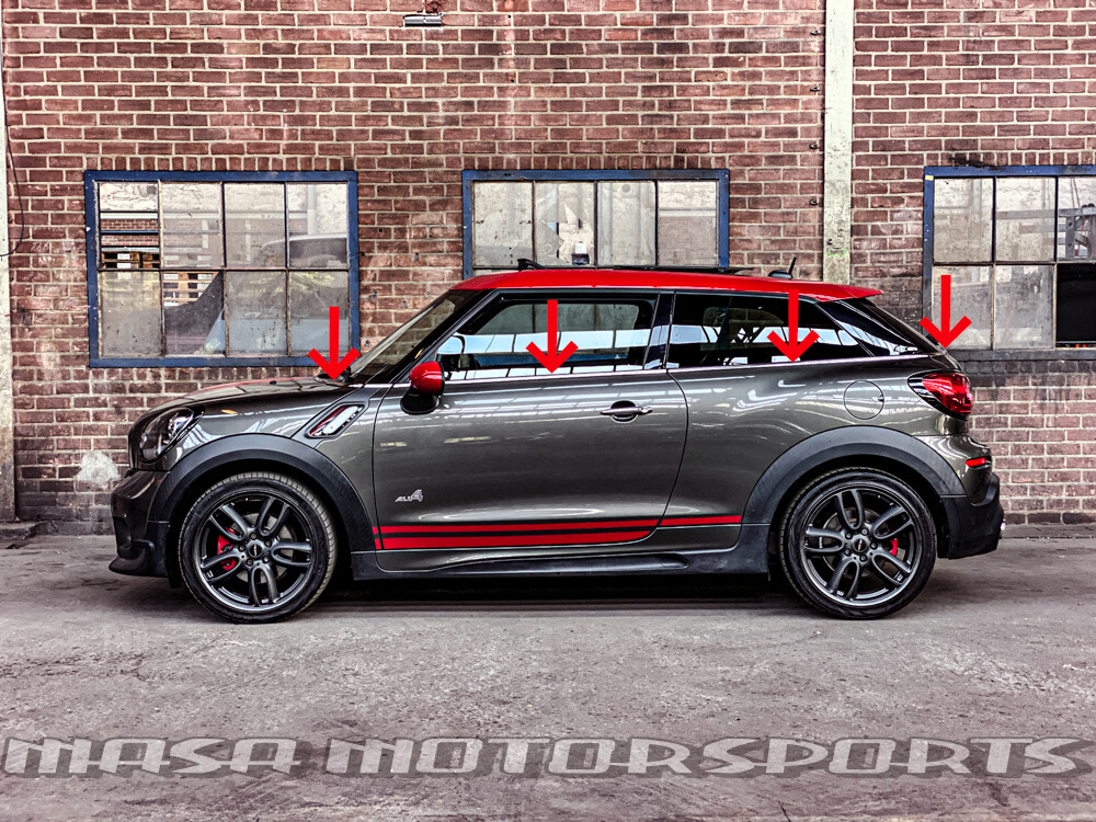 bmw mini F56ミニクーパー ペースマン ウィンドウライントリム ドアモールカスタムカーボンシート カット済みフィルム拍卖