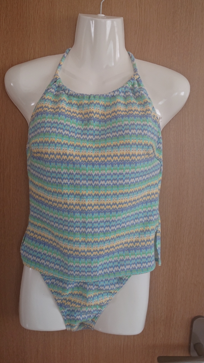 ☆訳あり☆パステルカラー☆総柄タンキニ水着2点セット☆11L☆日本製☆日本ニット商連☆拍卖