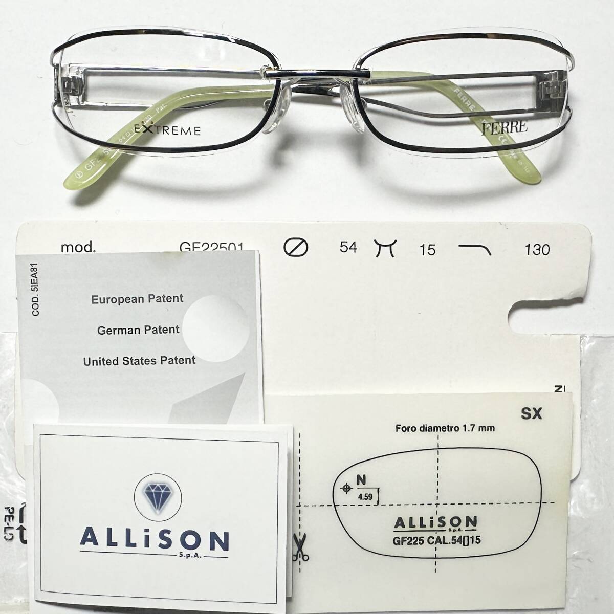 処分価格 残り1点 未使用・ビンテージ】シルバー ジャンフランコ フェレ GFF メガネ GIANFANCO FERRE イタリア製 ビンテージ拍卖