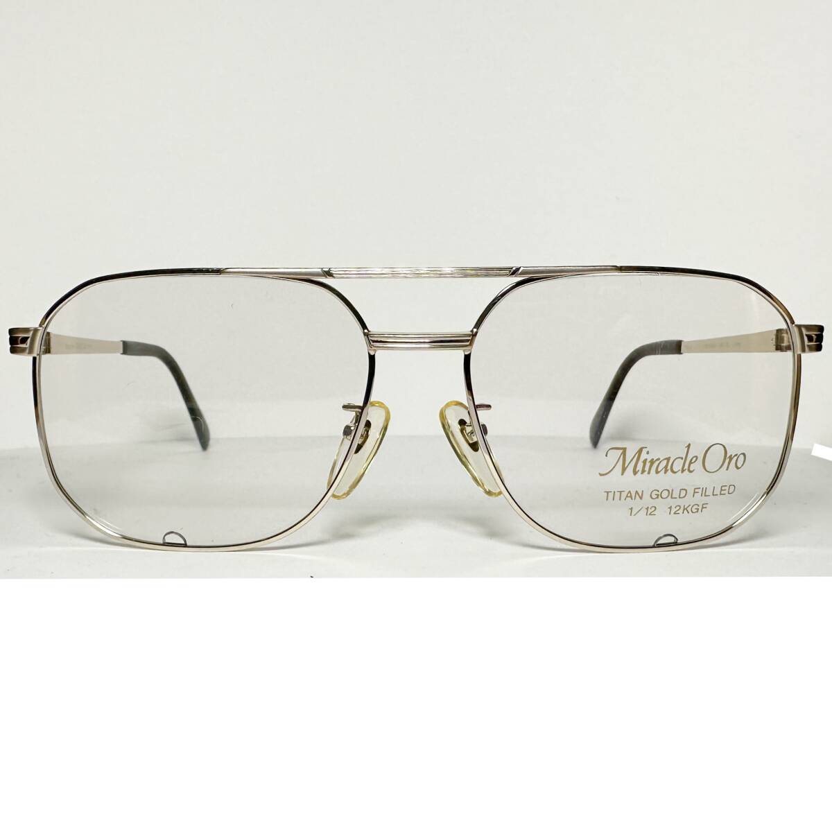 12KGF 金張 1980年代 未使用ビンテージ品 極良好状態 チタン素材 日本製 メガネ Empire エンパイヤ // サーモント ブロータイプ拍卖