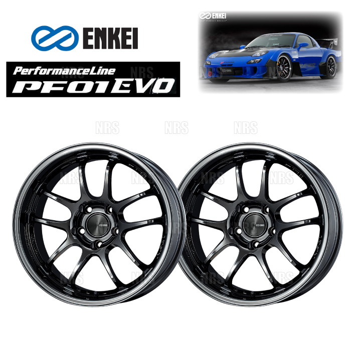 ENKEI エンケイ PF01EVO (SBK/リアフェイス) 9.5J x 17インチ +35 PCD114.3 5穴 2本セット (PF01EVO-D007-SBK-2S拍卖