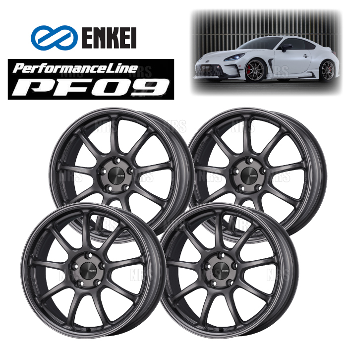 ENKEI エンケイ PF09 (ダークシルバー/リアフェイス) 8.5J x 18インチ +45 PCD120 5穴 4本セット (PF09-E015-DS-4S拍卖