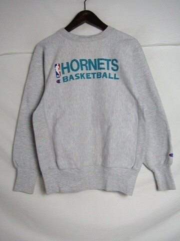 90年代 USA製 Champion チャンピオン リバースウィーブ HORNETS BASKETBALL NBA グレー Mサイズ拍卖