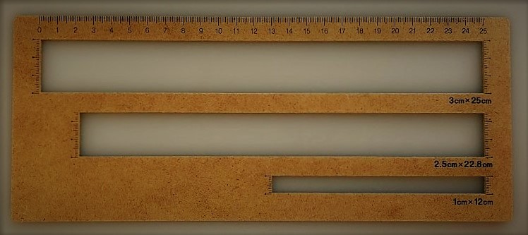 ★ 厚さ測定定規 3cm 2.5cm 1cm 発送物の厚さと横幅がラクラク測れる! 新品 厚み 梱包 メルカリ ヤフオク amazon サイズ確認に便利! ★拍卖