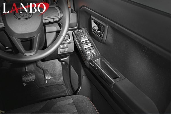 【M's】 ダイハツ タフト LA900S/LA910S (2020.6-) LANBO パワーウインドースイッチ & リアドアポケットパネル カーボン調 LP1197 ランボ拍卖