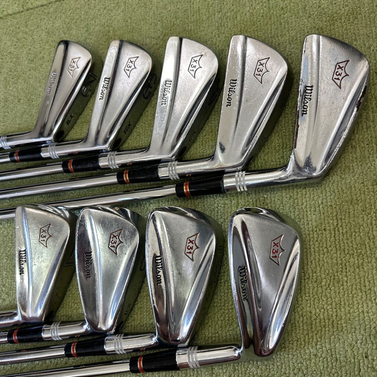 Z216 ビンテージ ウィルソン X31 2番〜PW 9本セット 純正スチールR拍卖