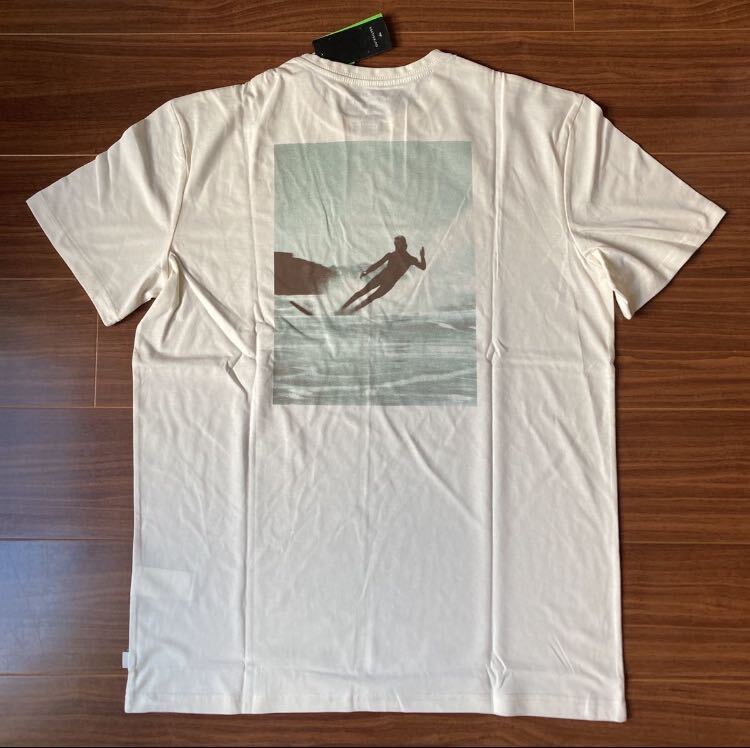 新品 クイックシルバー 半袖Tシャツ M 生成り オフホワイト プリント柄拍卖