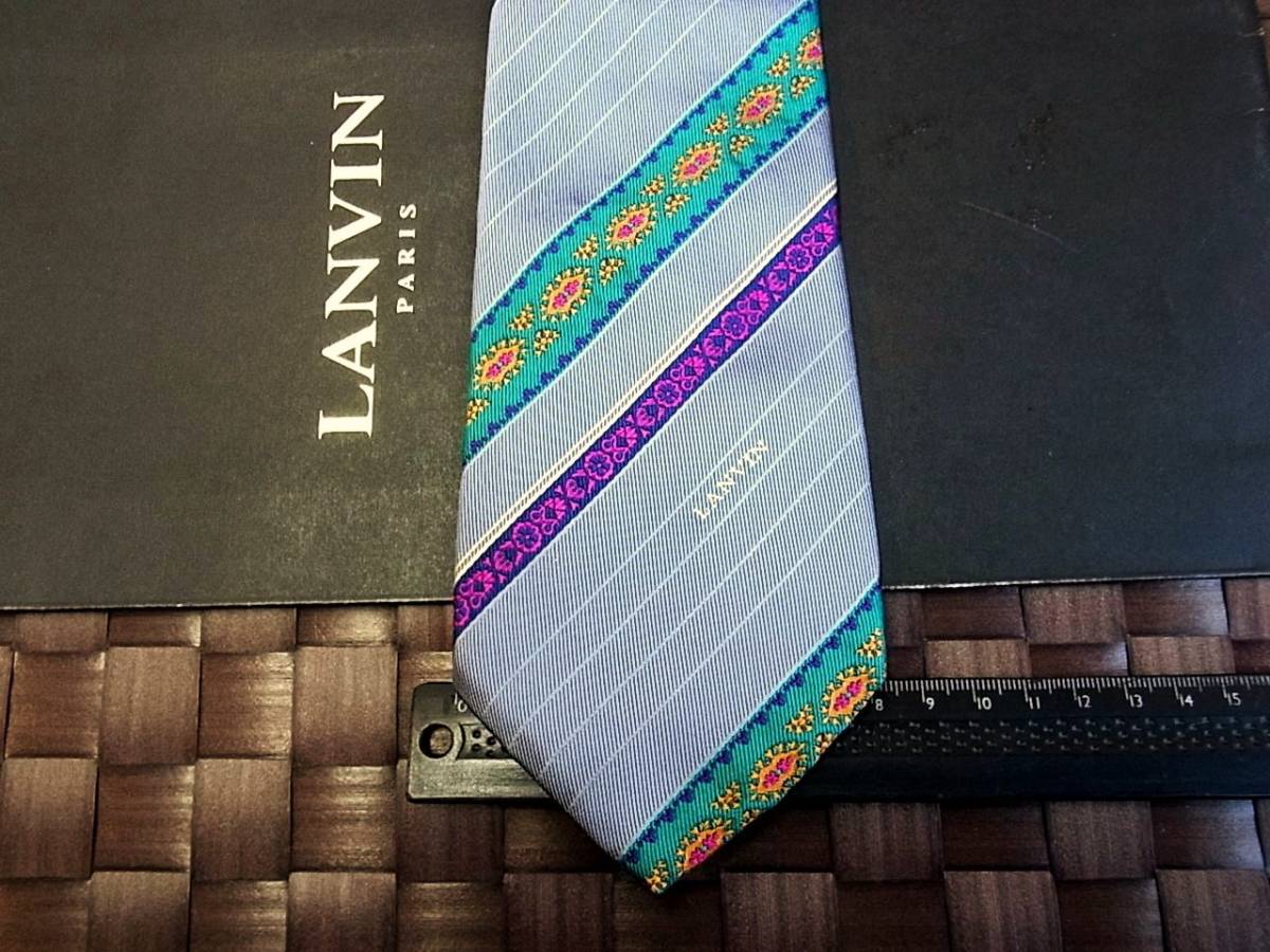 【美品】y9974★LANVIN ランバンのネクタイ拍卖