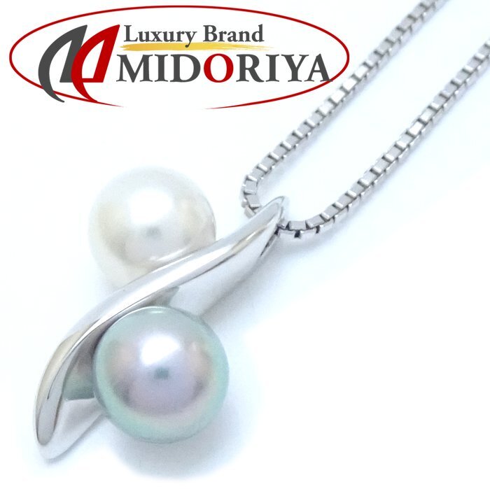 TASAKI 田崎真珠 ネックレス ブラックパール6.7ミリ パール6.7ミリ 真珠 K18WG ホワイトゴールド/292176【中古】拍卖