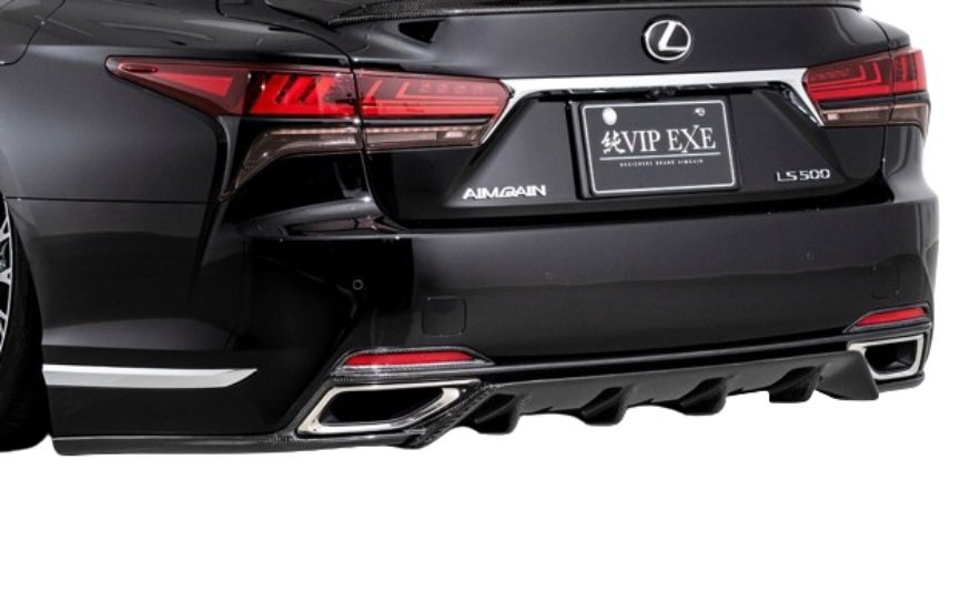 【AIMGAIN】 純VIP EXE LEXUS レクサス 50系 LS 後期 標準グレード LS500 LS500h リアアンダースポイラー (マフラーフィニッシャー) FRP製拍卖
