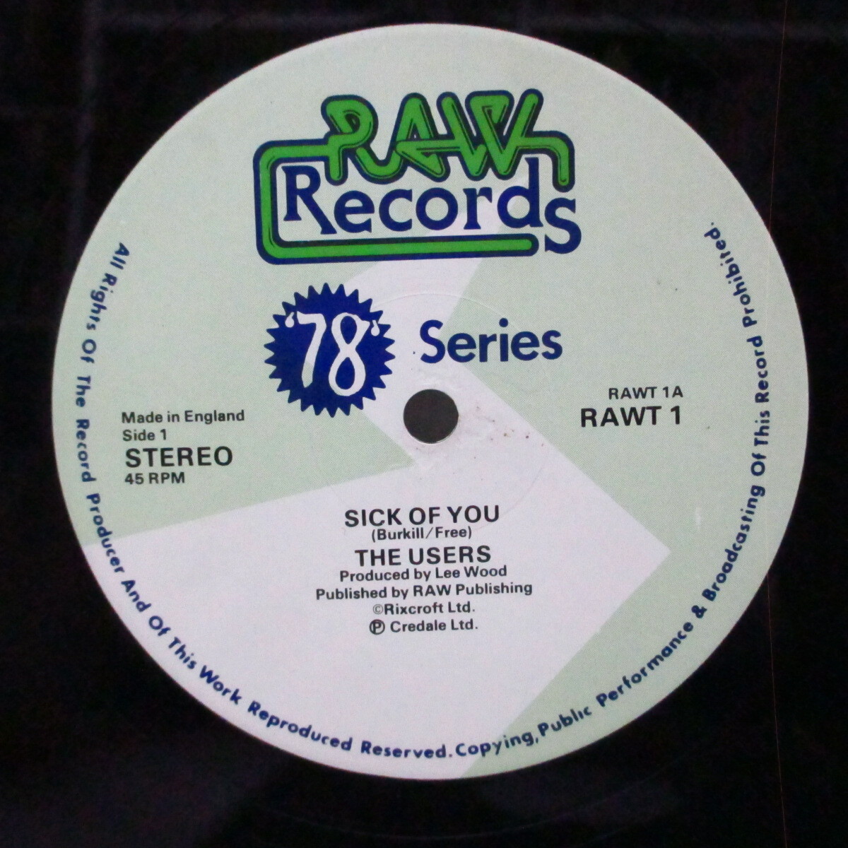 USERS, THE(ジ・ユーザーズ)-Sick Of You (UK '78「1,000枚限定再発」12)ジ・ユーザ拍卖