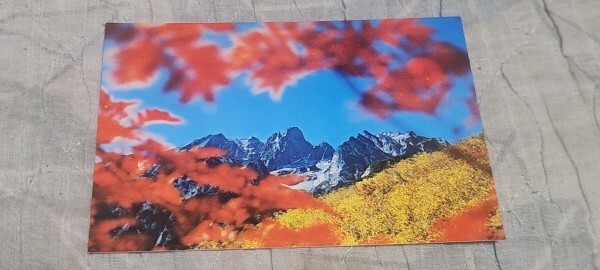 2354 絵葉書 国立公園 立山・剣岳 紅葉の仙人峠から剣岳八ツ峰拍卖