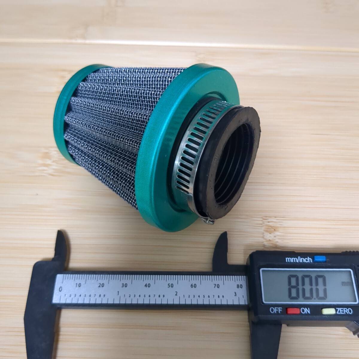 新品 バイク エアクリーナー パワーフィルター エアフィルター【グリーン】 35mm 35パイ 汎用品 オートバイ 原付 キャブレター 拍卖