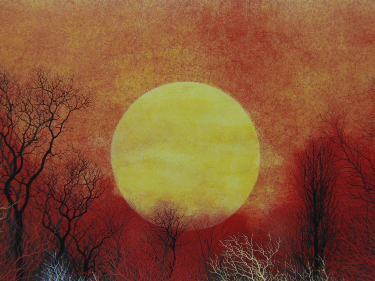 加山又造、『赫』、希少画集画、状態良好、新品高級額装付、絵画 送料無料拍卖