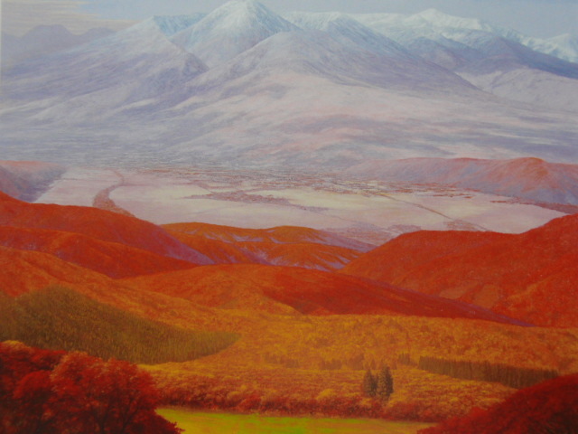 村山孝夫、【山野秋季】、希少な画集画、新品高級額・額装付、状態良好、送料無料、絵画 油絵 油彩、風景画拍卖