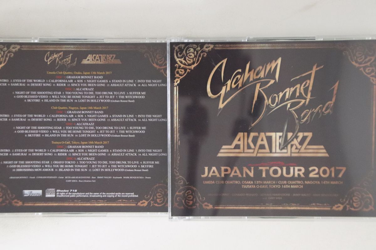 6discs CD Graham Bonnet Band, Alcatrazz Japan Tour 2017 SHADES715 SHADES /00660拍卖