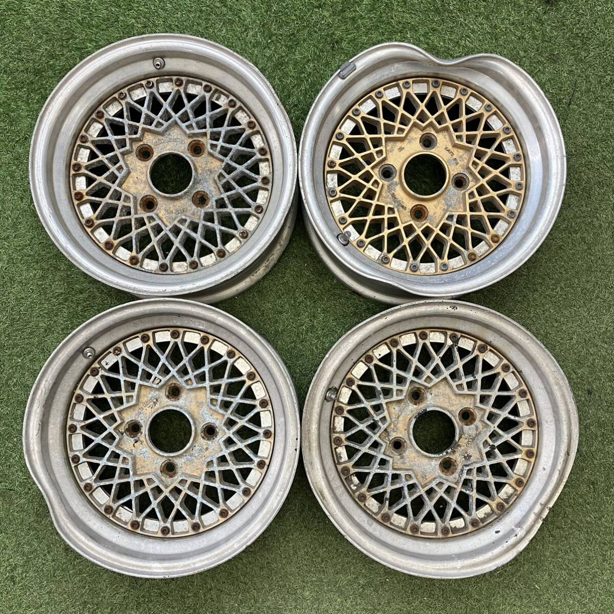 【0246】★旧車★深リム★14インチ 6.5J RAYS Volk Racing レイズ 14×6.5J ET8 PCD114.3 4穴 ハブ径72.8 アルミホイール4本拍卖