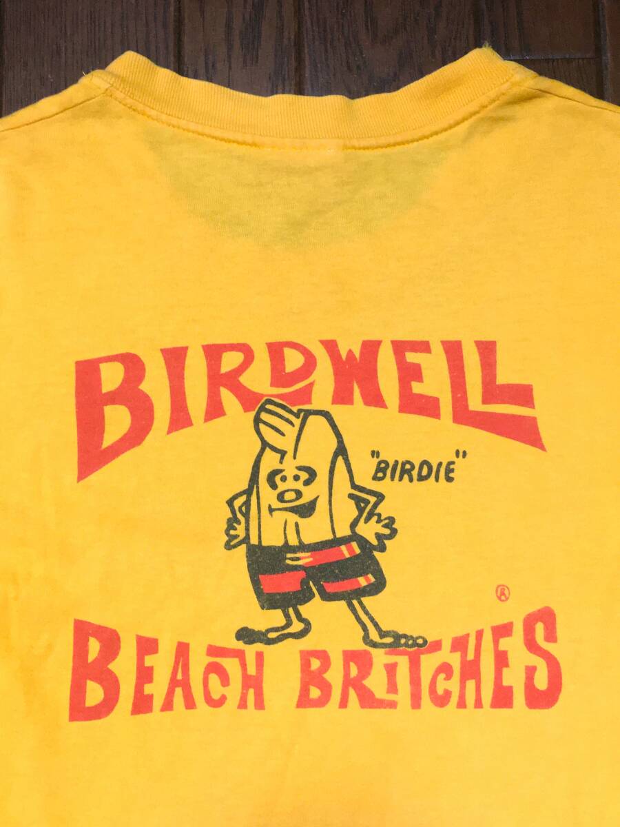 バードウェル BIRDWELL 両面プリント Tシャツ M 黄色 イエロー バーディー 検索 サーフ サーファー サーフィン SURF拍卖