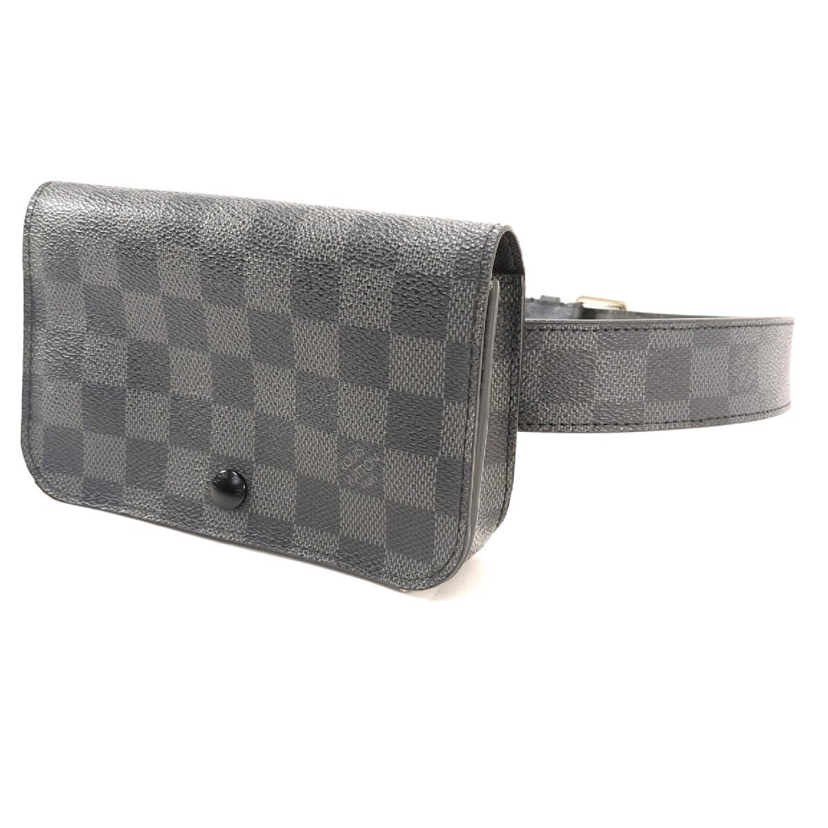 LOUIS VUITTON ルイ・ヴィトン サンチュール ポシェットオム ダミエ グラフィット バッグ ウエストポーチ ベルトバッグ M6837拍卖
