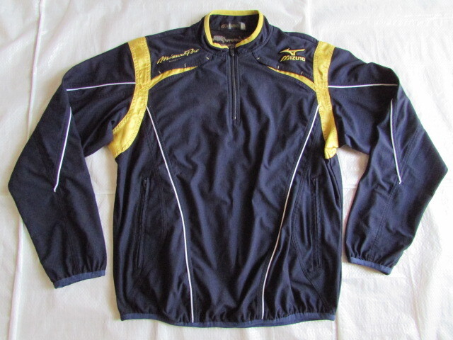 Lサイズ ミズノ プロ 未使用に近い きれい ベースボール ハーフジップ 長袖 ウオーム ジャケット MIZUNO PRO 52WW-910拍卖