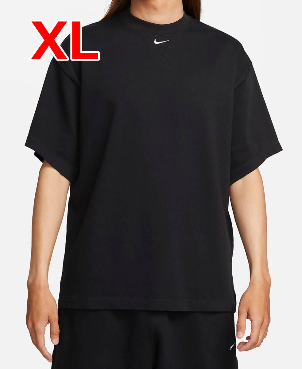 XL NIKE ソロスウッシュメンズショートスリーブTシャツ FB7866-010 ヘビーウェイト ナイキ黒半袖Tee拍卖