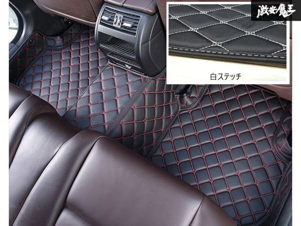 ☆社外 フロアマット トヨタ ノア 80系 R8# 後期 2018~21年 6p ダイヤキルト ホワイト 白ステッチ 防水 防汚 新品 在庫有り! アウトレット拍卖