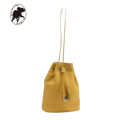 ○★新品未使用 HUNTING WORLD (ハンティングワールド) ドローストリングバッグ イエロー★○拍卖