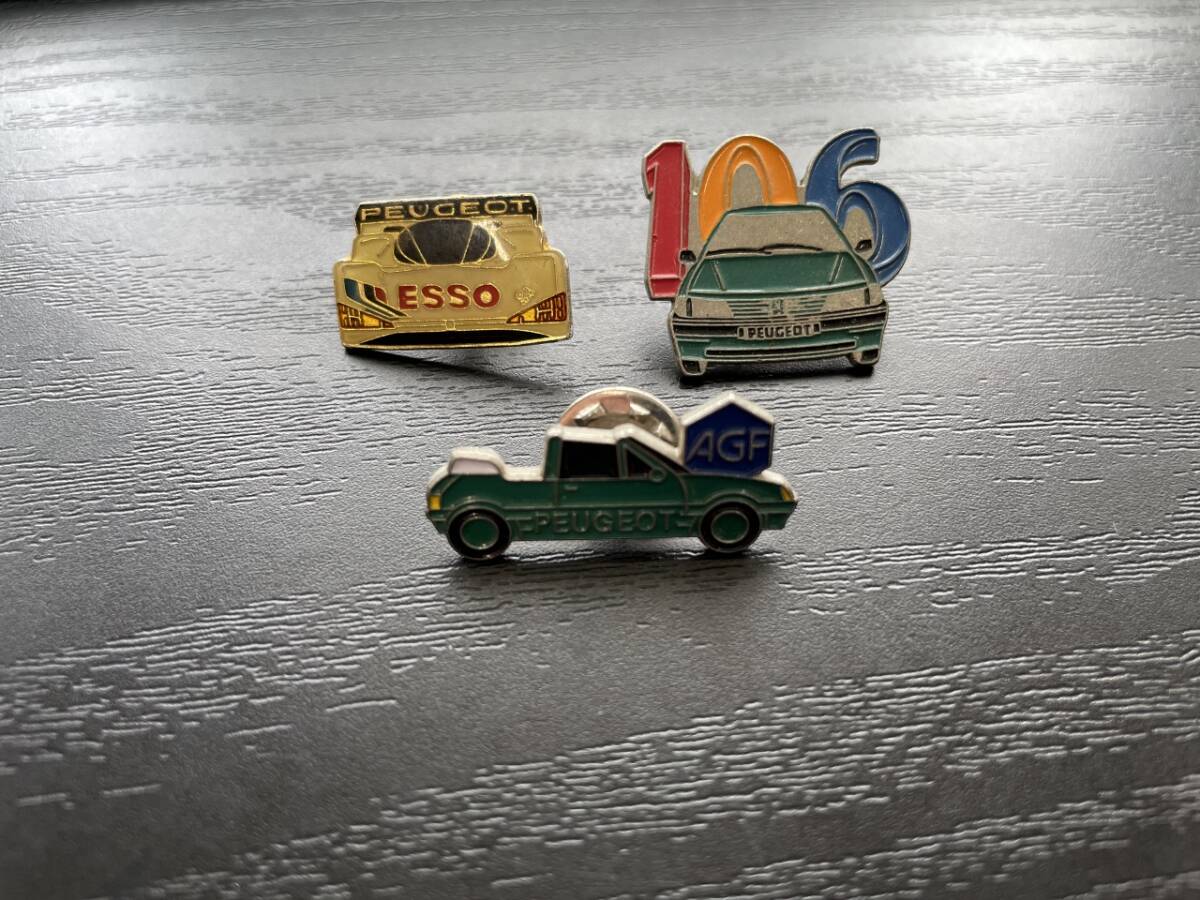 ☆送料無料☆プジョー【ヴィンテージ】ピンバッジ 3ヶセット拍卖