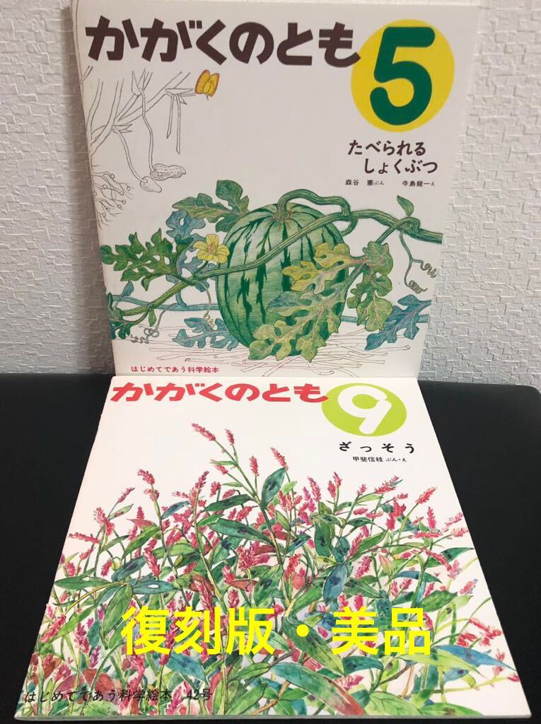 ◆復刻版・美品◆「 たべられるしょくぶつ 」「 ざっそう 」かがくのとも 甲斐信枝 森谷憲 寺島龍一 福音館 2010年拍卖