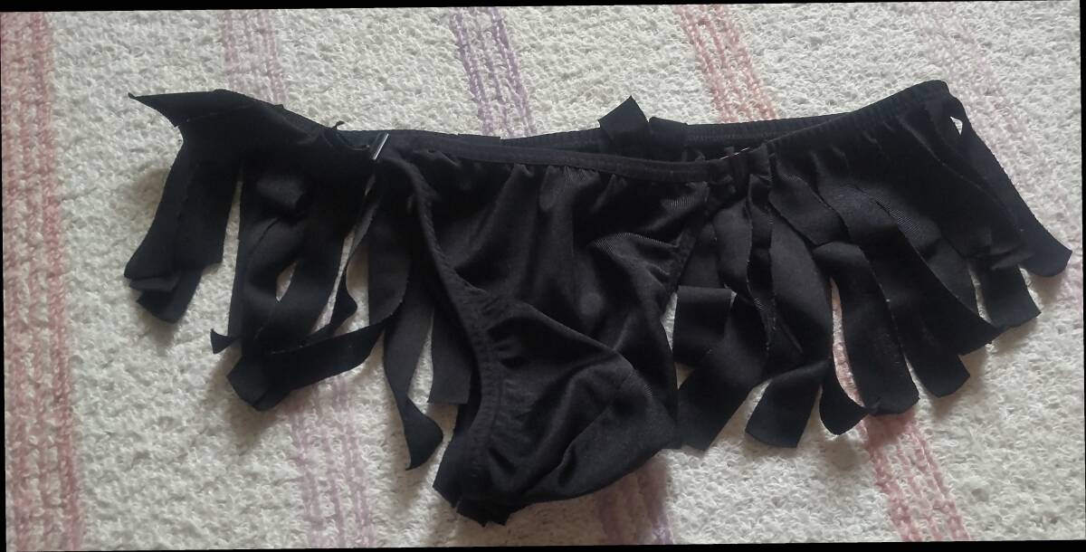 ターザン風 ふんどし ティーバック フリーサイズ 黒拍卖