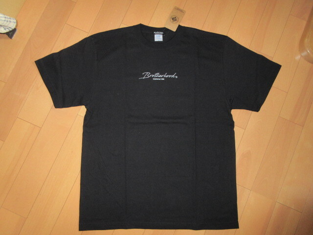 送料無料発送 BROTHERHOOD ブラザーフッド ロゴプリント Tシャツ BLACK XL 正規品 新品未使用 タグ付き(撮影、採寸の為開封)拍卖