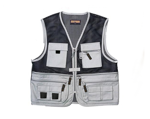 BIGRUN メッシュベスト メンズ Lサイズ ブラック ベージュ系拍卖