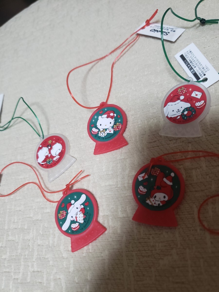 即決! サンリオ クリスマス 限定 プレミアム マスコット オーナメント キティ マイメロ キキララ シナモン プリン セット拍卖