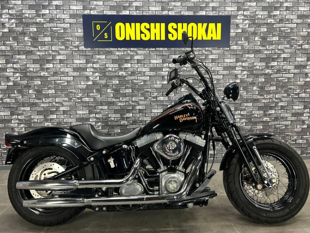 ☆ハーレーダビッドソン FLSTSB クロスボーンズ 社外サイレンサー ナビ 大阪から 大西商会拍卖