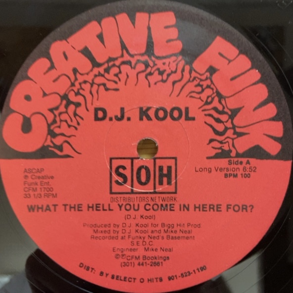 DJ KOOL WHAT THE HELL YOU COME IN HERE FOR? 12インチ シングル拍卖