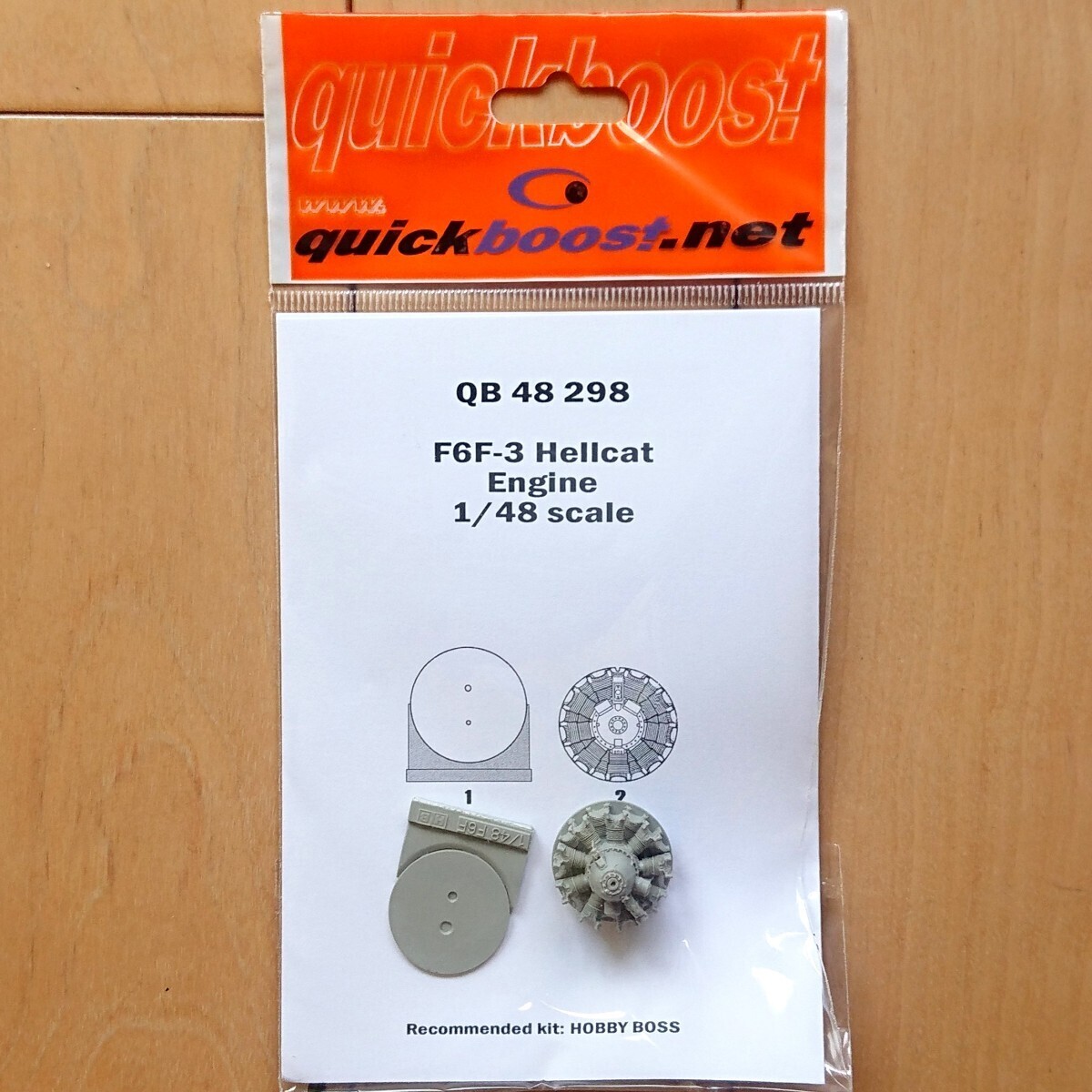 【新品、未開封】quickboost QB48-298 1/48 F6F-3 Hellcat ヘルキャット Engine エンジン レジン製ディテールアップパーツ ホビーボス用拍卖