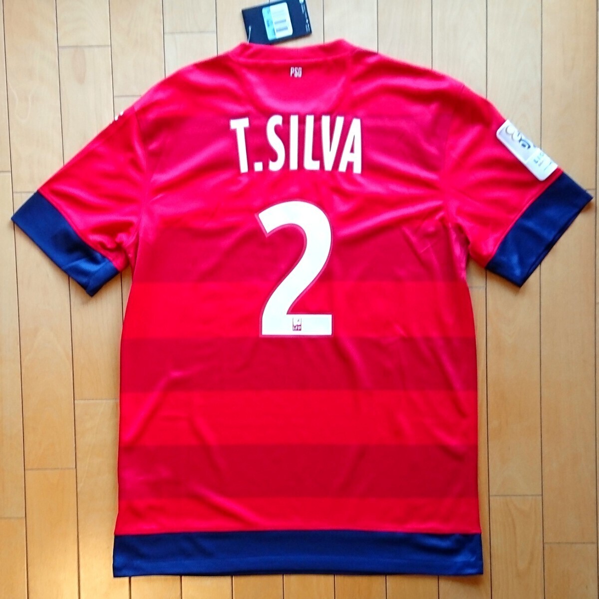 【中古品】NIKE ナイキ リーグアン パリ・サンジェルマン 2012-13 半袖 アウェイ ユニフォーム Mサイズ #2 チアゴ・シウバ ブラジル代表拍卖
