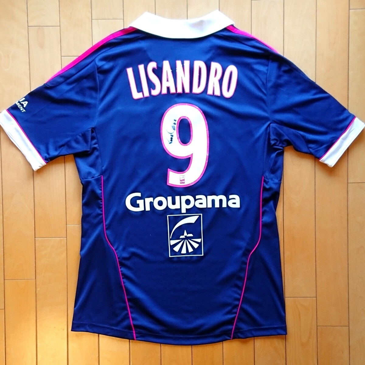 【中古品】adidas アディダス リーグアン オリンピック・リヨン 2011-12 半袖 アウェイ ユニフォーム Mサイズ #9 リサンドロ・ロペス拍卖