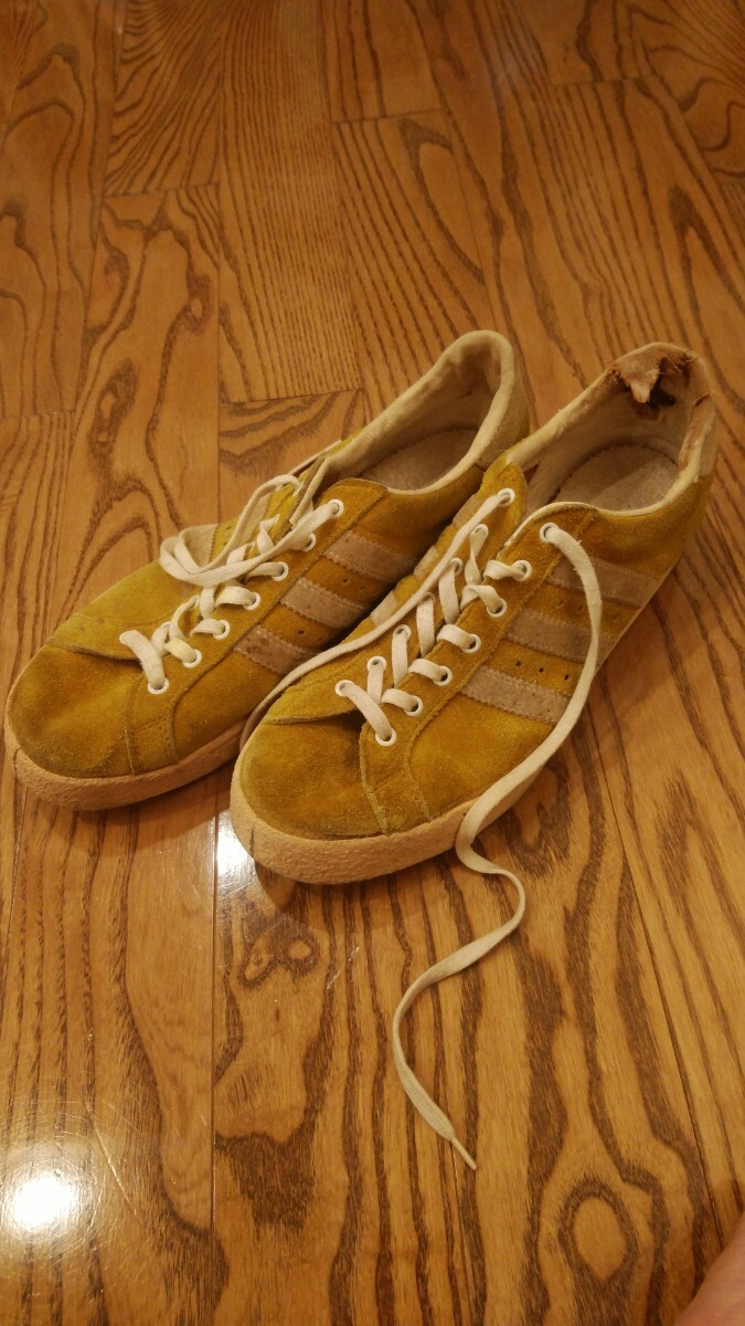 ビンテージ フランス製 初期モデル ADIDAS TOURNAMENT GOLD 70年代 アディダス トーナメント ゴールド 26.5cmくらい 拍卖