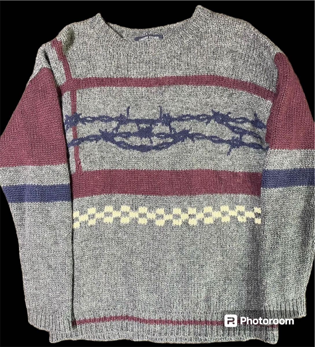 アンダーカバー ワイヤー 96AW 有刺鉄線 キムタク ジョニオ UNDERCOVER アーカイブ 初期 ニット wire 裏原拍卖