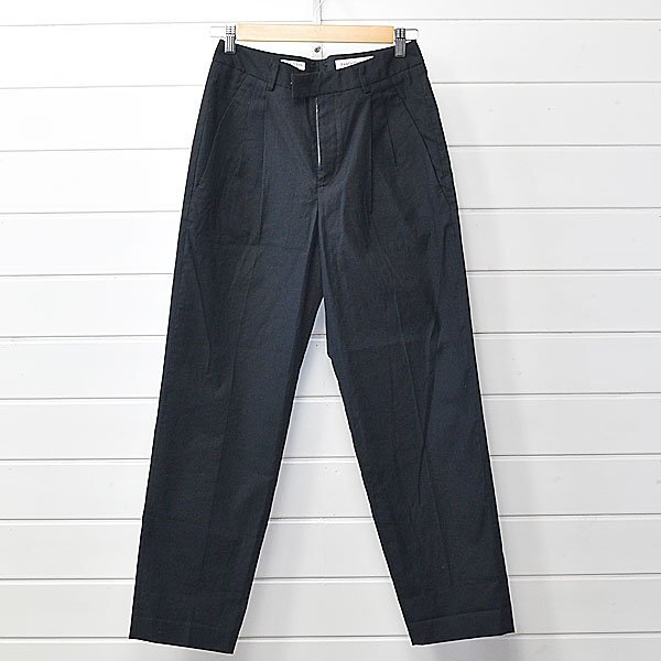 ヴェルメイユパーイエナ トリセコットンスラブ タック パンツ 40 ブラック VERMEIL par iena|24g0512拍卖