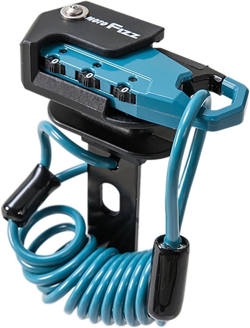 TANAX(タナックス) MF-4761(サックスブルー)ヘルメット盗難防止用コイル式ワイヤーダイヤルロック・ハンドル取り付け型拍卖