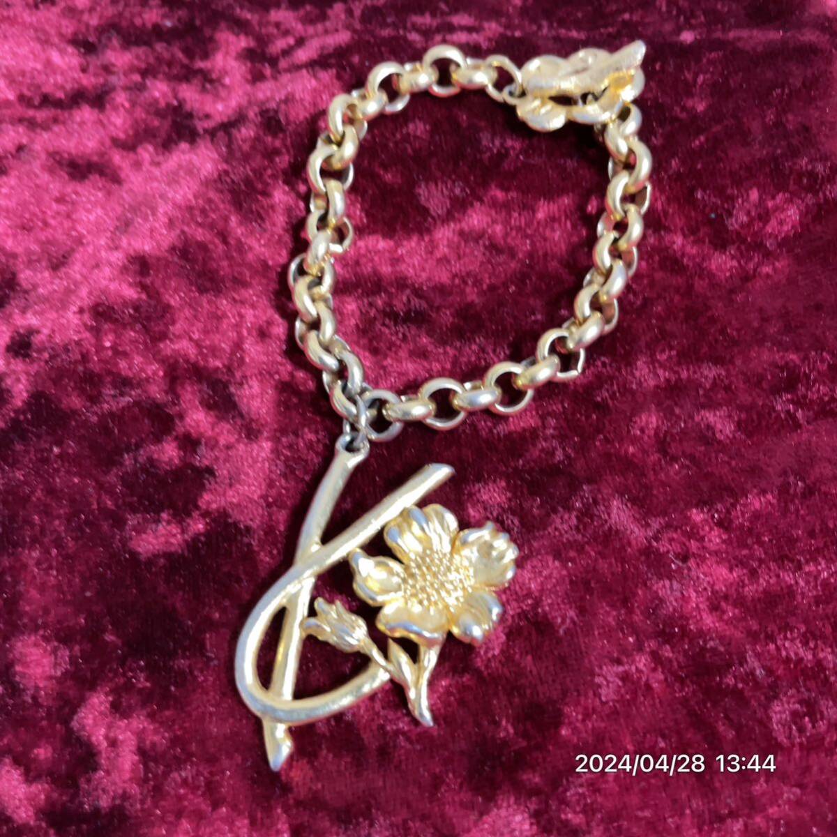 KENZO ケンゾー Kロゴ 花 フラワーモチーフ ブレスレット アクセサリー拍卖