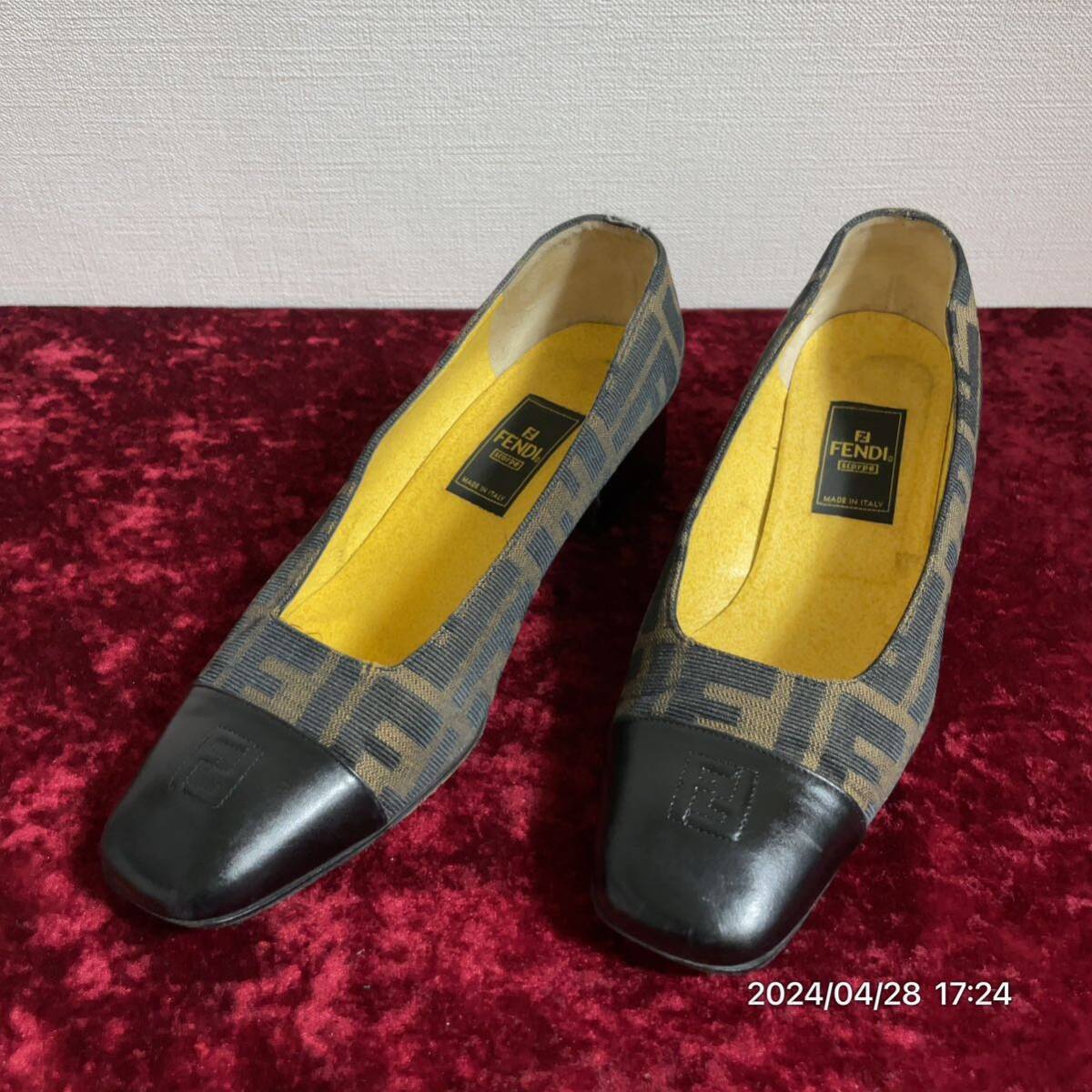 FENDI フェンディ FFロゴ 総柄 パンプス シューズ 靴拍卖