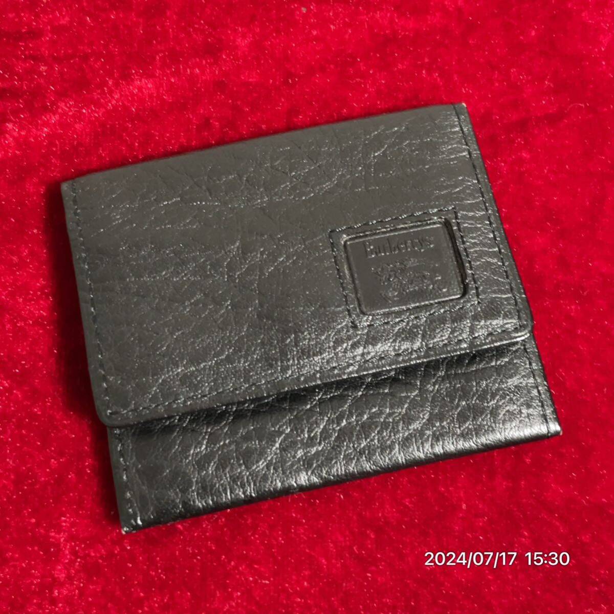 Burberry バーバリー ブラックカラー レザー 革 小銭入れ コインケース ウォレット 財布拍卖