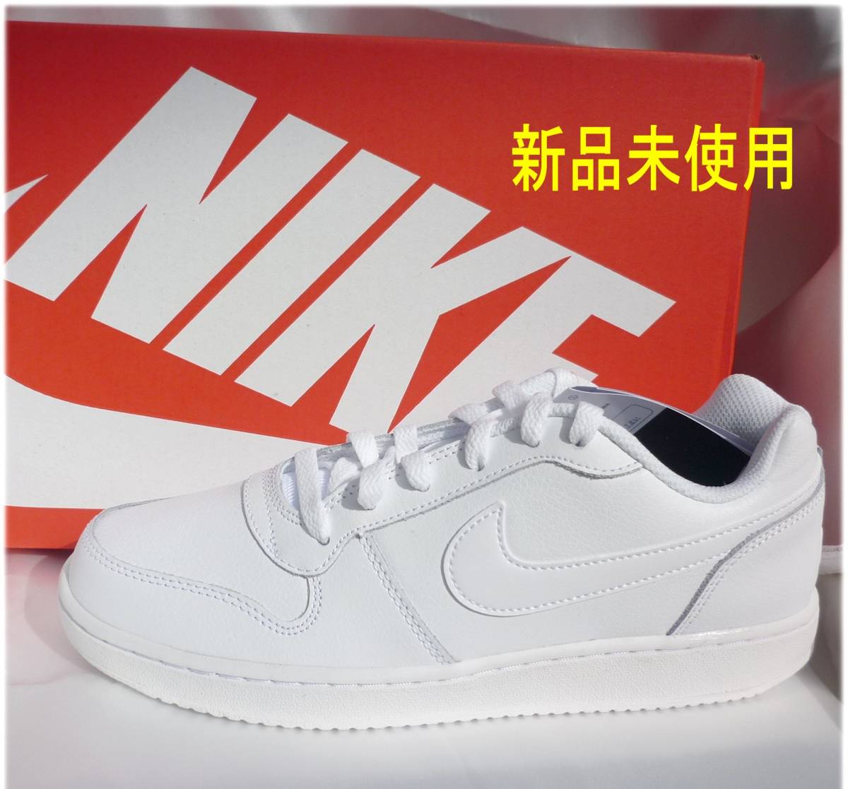 新品正規品26cm★NIKEナイキエバノン LOW オールホワイトメンズスニーカー/AQ1775-100白拍卖