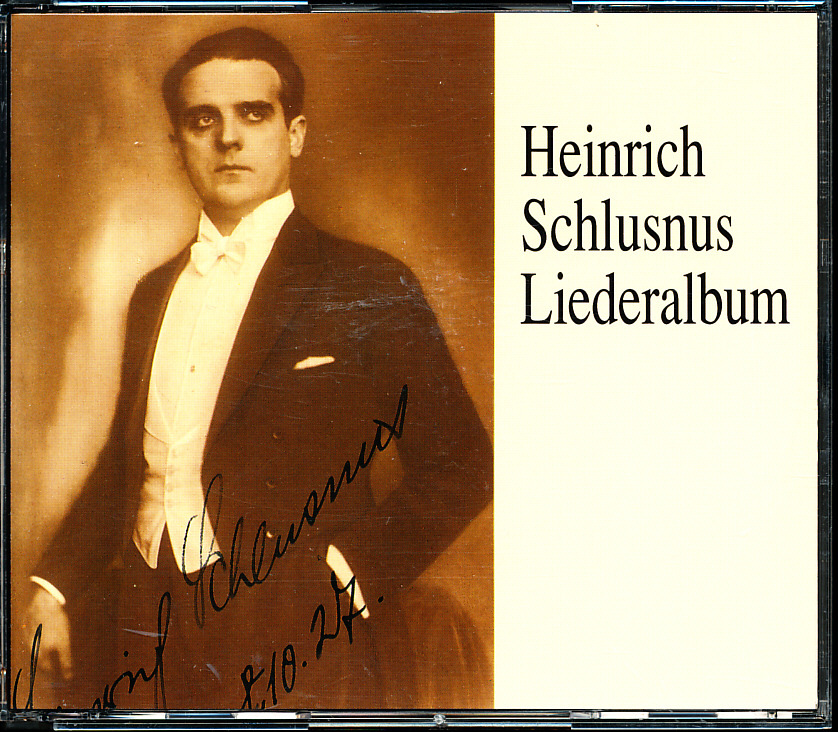 2CD ハインリヒ・シュルスヌス/Heinrich Schlusnus - 歌唱アルバム b9B0000023PN拍卖