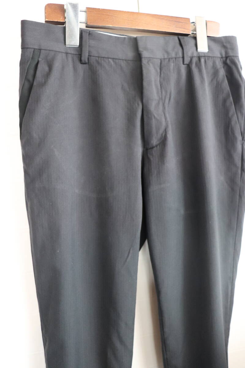 即決 2015SS MARTIN MARGIELA ⑭ マルタンマルジェラ 右ポケット一部切替 ヘリンボーン織り柄入り スラックスパンツ スーツパンツ メンズ44拍卖