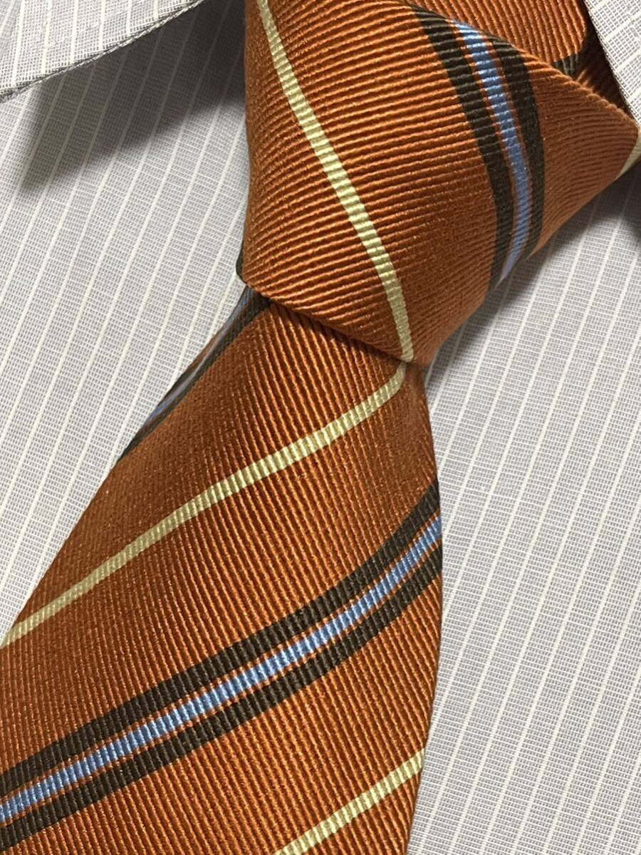 美品 ″Brioni″ ブリオーニ ストライプ ブランドネクタイ 407148拍卖