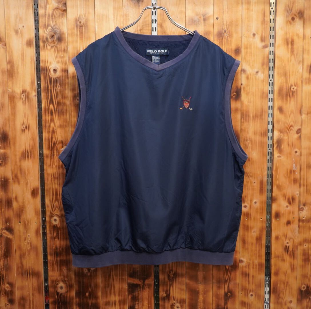 90s pologolf ralphlauren ベスト XL ポロゴルフ ラルフローレン拍卖